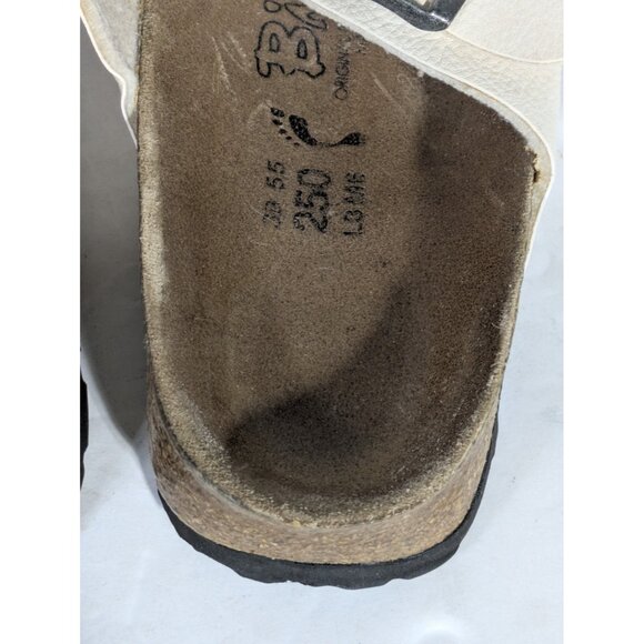 Birkenstock Birki's Nepal Cream Double Straped Leather Sandals Size 39 US 8 - Picture 9 of 13